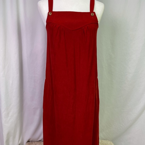 Vintage Red Summer Dress or Beach Coverup - Picture 7 of 12